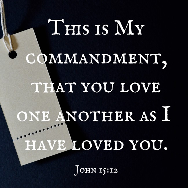 This is My commandment, that you love one another as I have loved you. - John 15:12