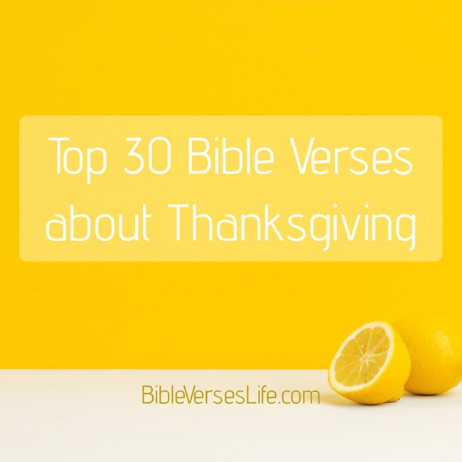 Top 30 Bible Verses about Thanksgiving