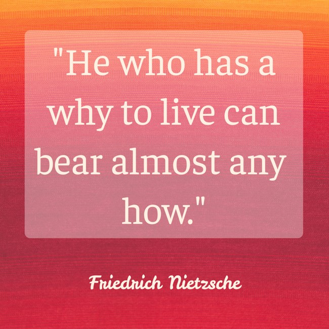 He who has a why to live can bear almost any how. - Friedrich Nietzsche