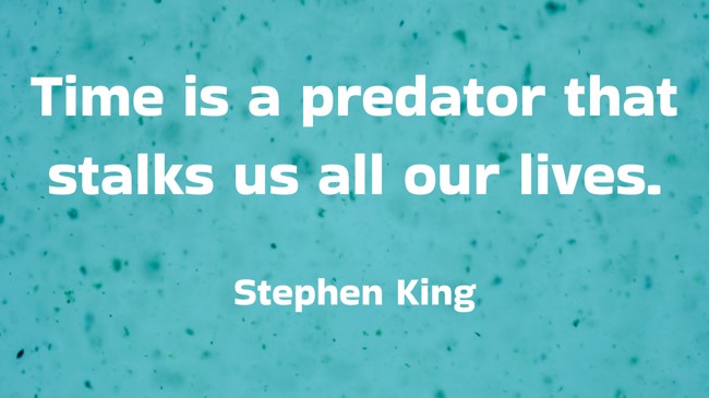 Time is a predator that stalks us all our lives. - Stephen King