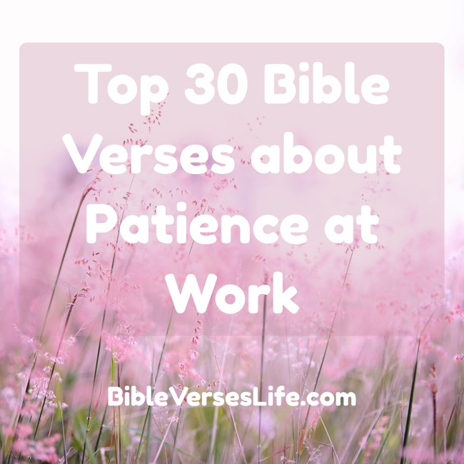 Top 30 Bible Verses about Patience at Work