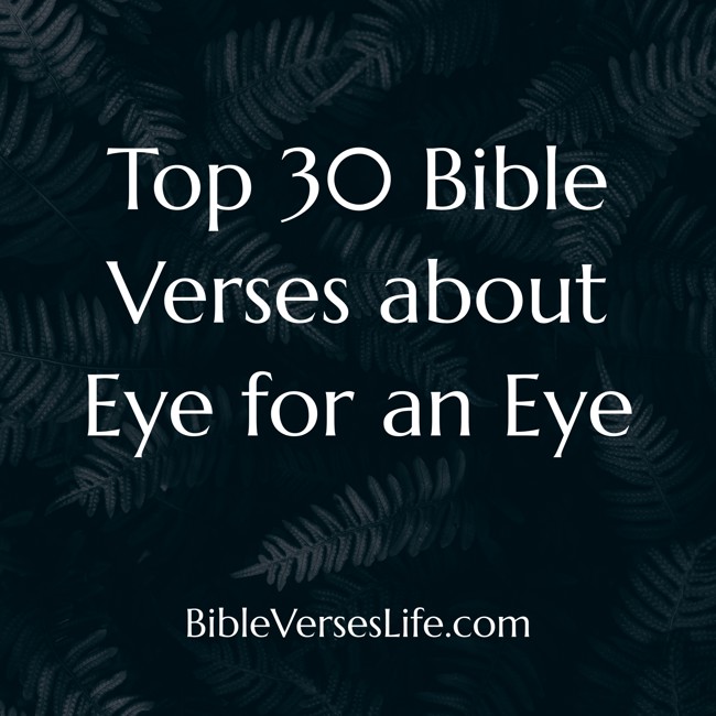 Top 30 Bible Verses about Eye for an Eye