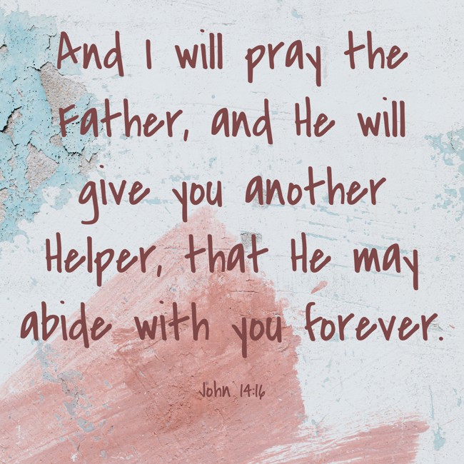 And I will pray the Father, and He will give you another Helper, that He may abide with you forever. - John 14:16