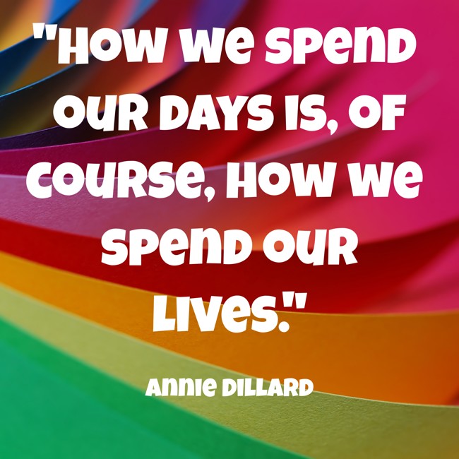 How we spend our days is, of course, how we spend our lives. - Annie Dillard