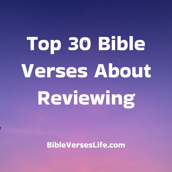 Top 30 Bible Verses About Reviewing