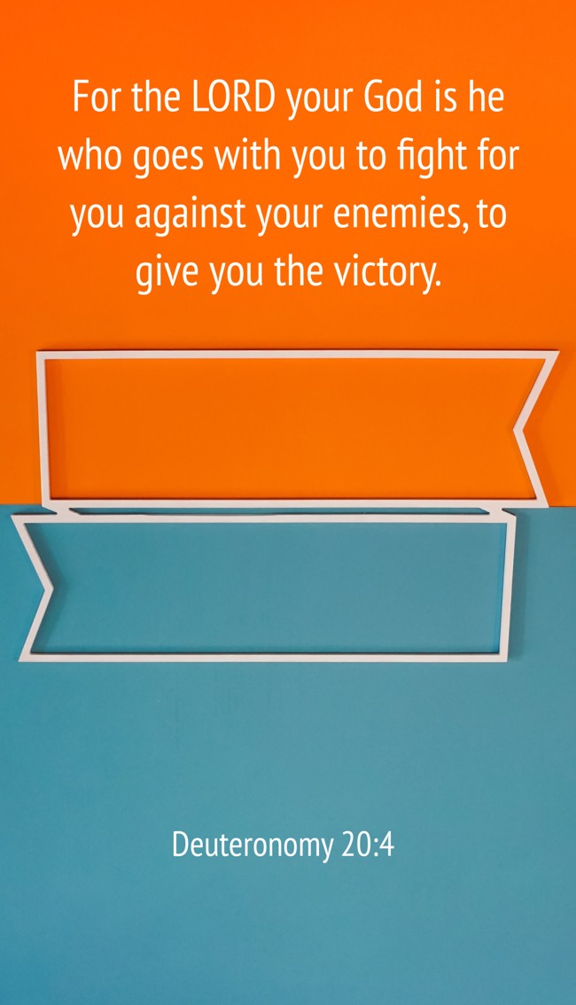 For the LORD your God is he who goes with you to fight for you against your enemies, to give you the victory. - Deuteronomy 20:4