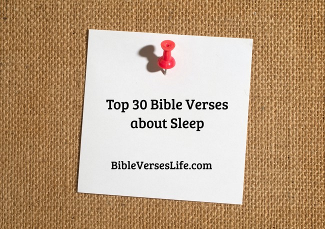 Top 30 Bible Verses about Sleep