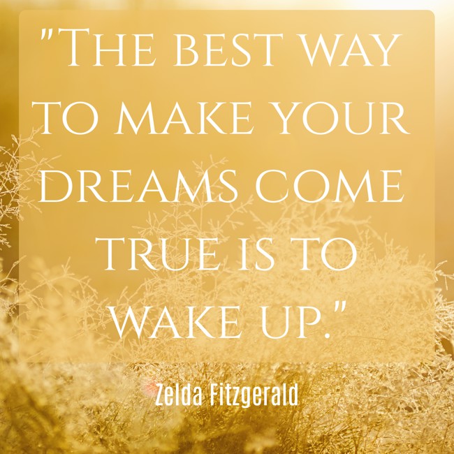 The best way to make your dreams come true is to wake up. - Zelda Fitzgerald