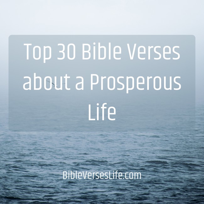 Top 30 Bible Verses about a Prosperous Life