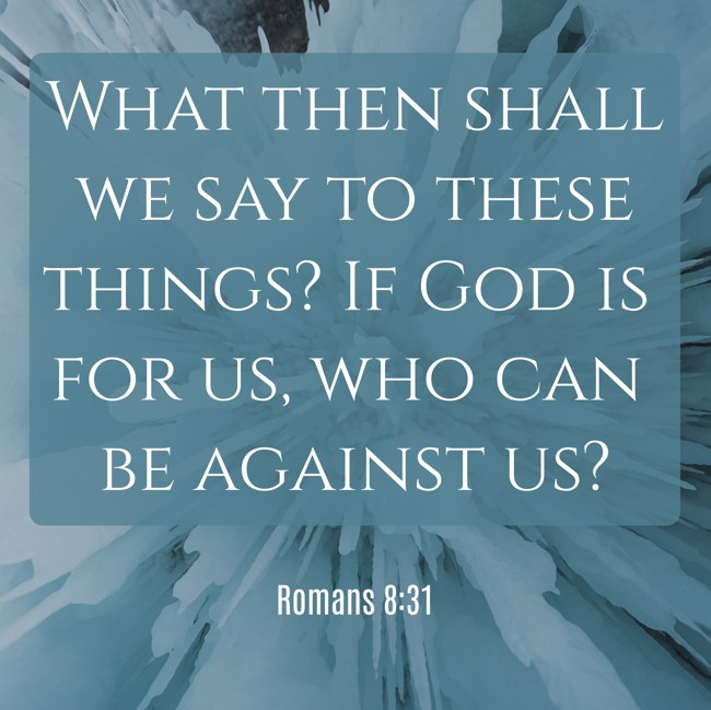 What then shall we say to these things? If God is for us, who can be against us? - Romans 8:31