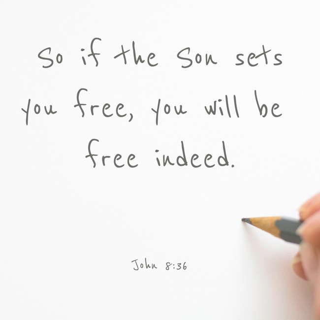 So if the Son sets you free, you will be free indeed. - John 8:36