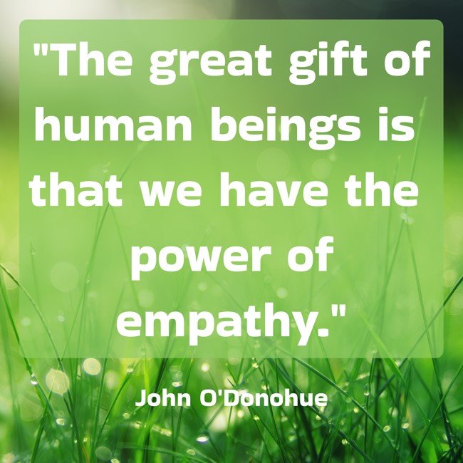 The great gift of human beings is that we have the power of empathy. - John O'Donohue