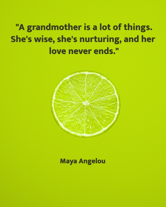 A grandmother is a lot of things. She's wise, she's nurturing, and her love never ends. - Maya Angelou
