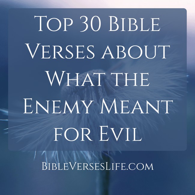 Top 30 Bible Verses about What the Enemy Meant for Evil
