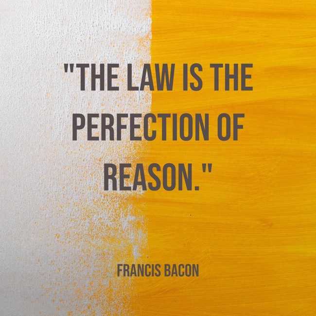 The law is the perfection of reason. - Francis Bacon