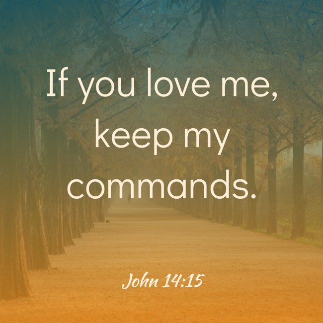 If you love me, keep my commands. - John 14:15