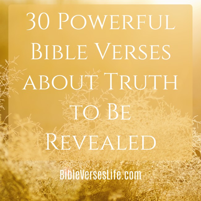 30 Powerful Bible Verses about Truth to Be Revealed