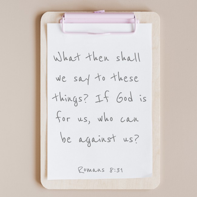 What then shall we say to these things? If God is for us, who can be against us? - Romans 8:31