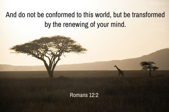 And do not be conformed to this world, but be transformed by the renewing of your mind. - Romans 12:2