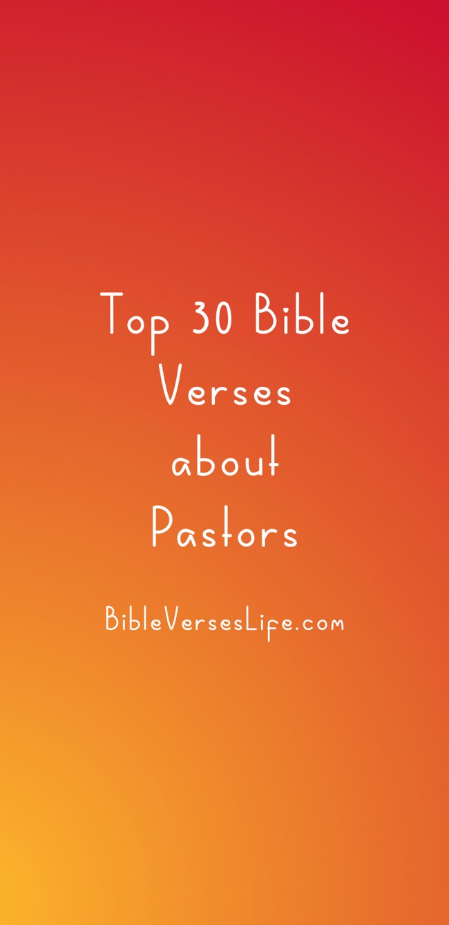 Top 30 Bible Verses about Pastors