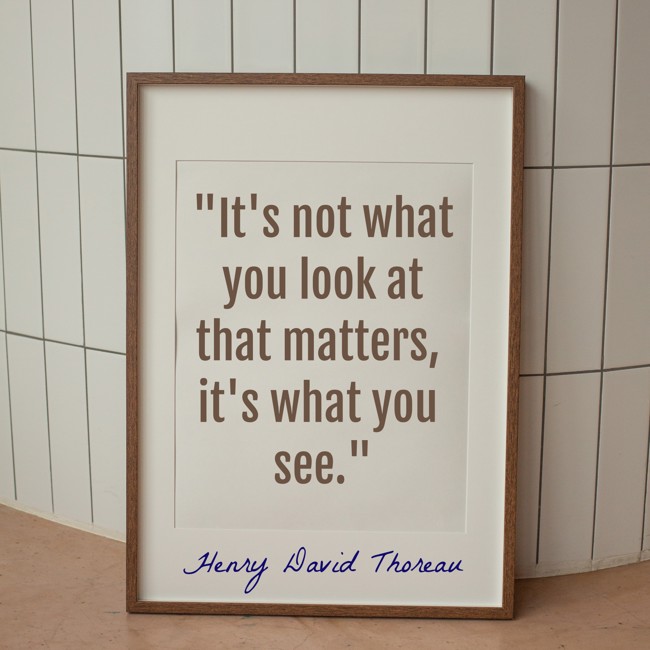 It's not what you look at that matters, it's what you see. - Henry David Thoreau