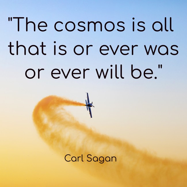 The cosmos is all that is or ever was or ever will be. - Carl Sagan