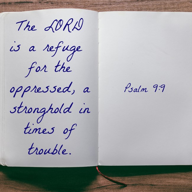 The LORD is a refuge for the oppressed, a stronghold in times of trouble. - Psalm 9:9