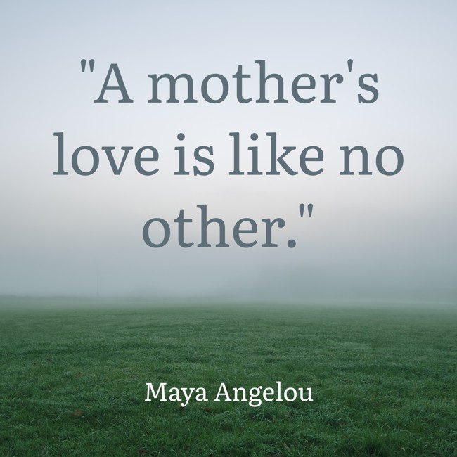 A mother's love is like no other. - Maya Angelou
