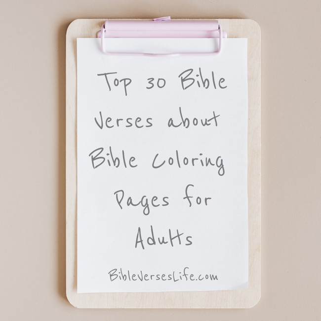 Top 30 Bible Verses about Bible Coloring Pages for Adults