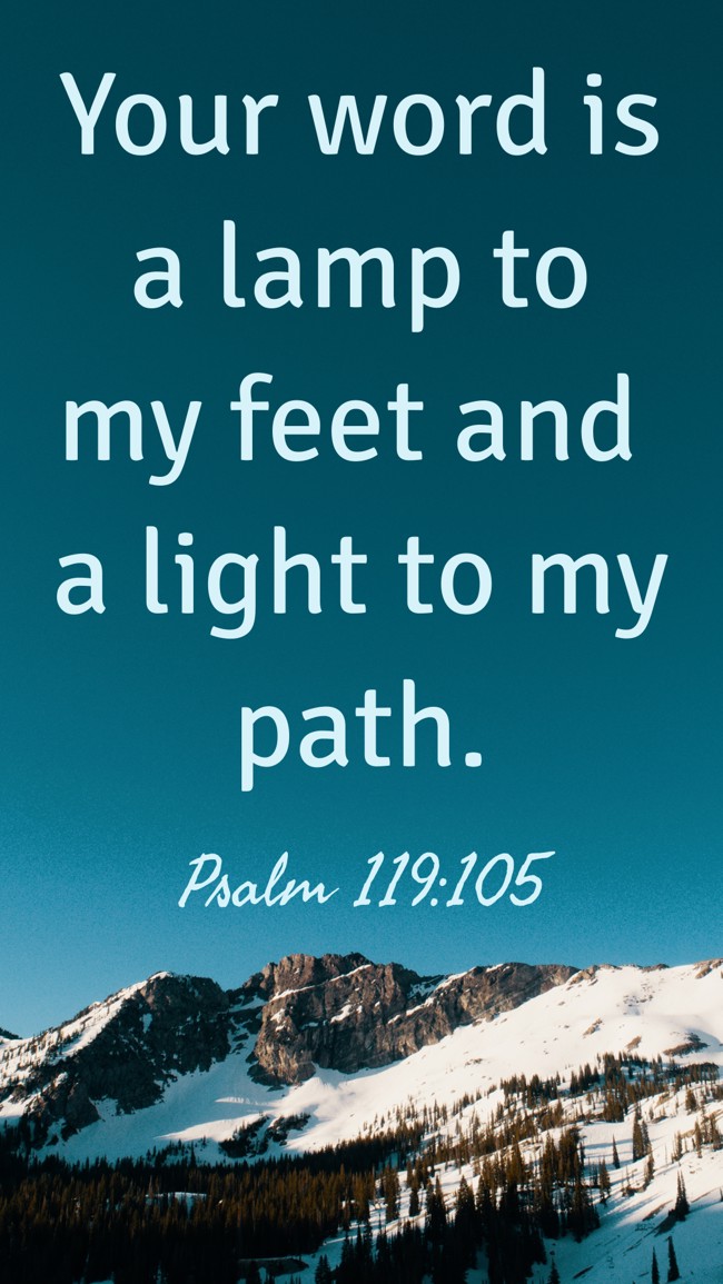 Your word is a lamp to my feet and a light to my path. - Psalm 119:105