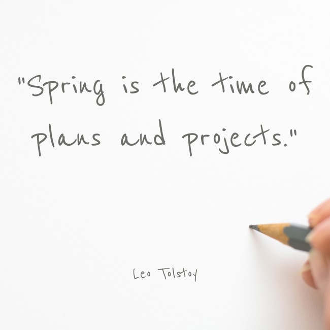 Spring is the time of plans and projects. - Leo Tolstoy