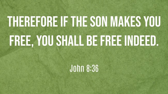 Therefore if the Son makes you free, you shall be free indeed. - John 8:36