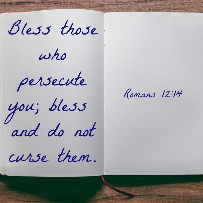 Bless those who persecute you; bless and do not curse them. - Romans 12:14