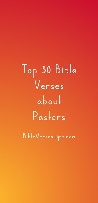 Top 30 Bible Verses about Pastors