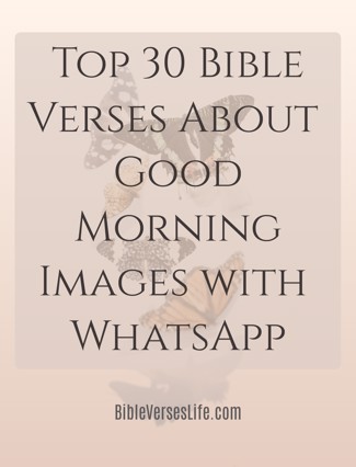 Top 30 Bible Verses About Good Morning Images with WhatsApp