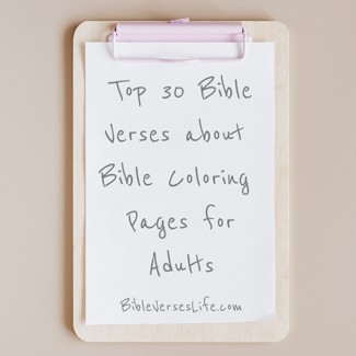 Top 30 Bible Verses about Bible Coloring Pages for Adults