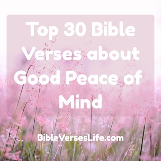 Top 30 Bible Verses about Good Peace of Mind