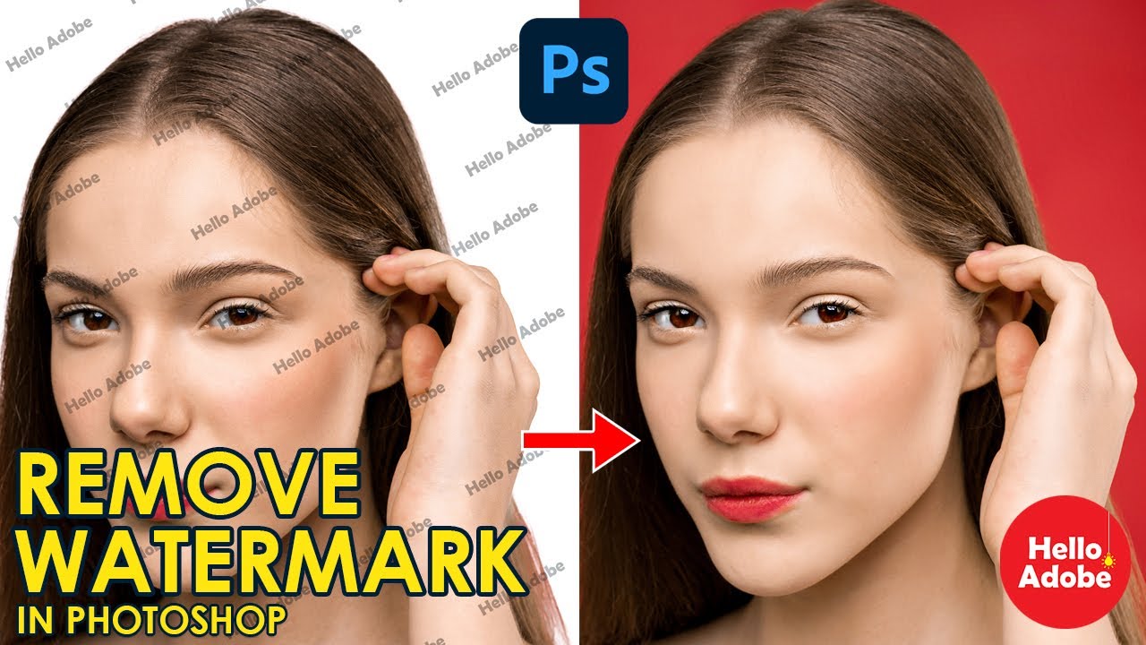 How to Remove Watermark only in 2 minutes Photoshop Tutorial YouTube