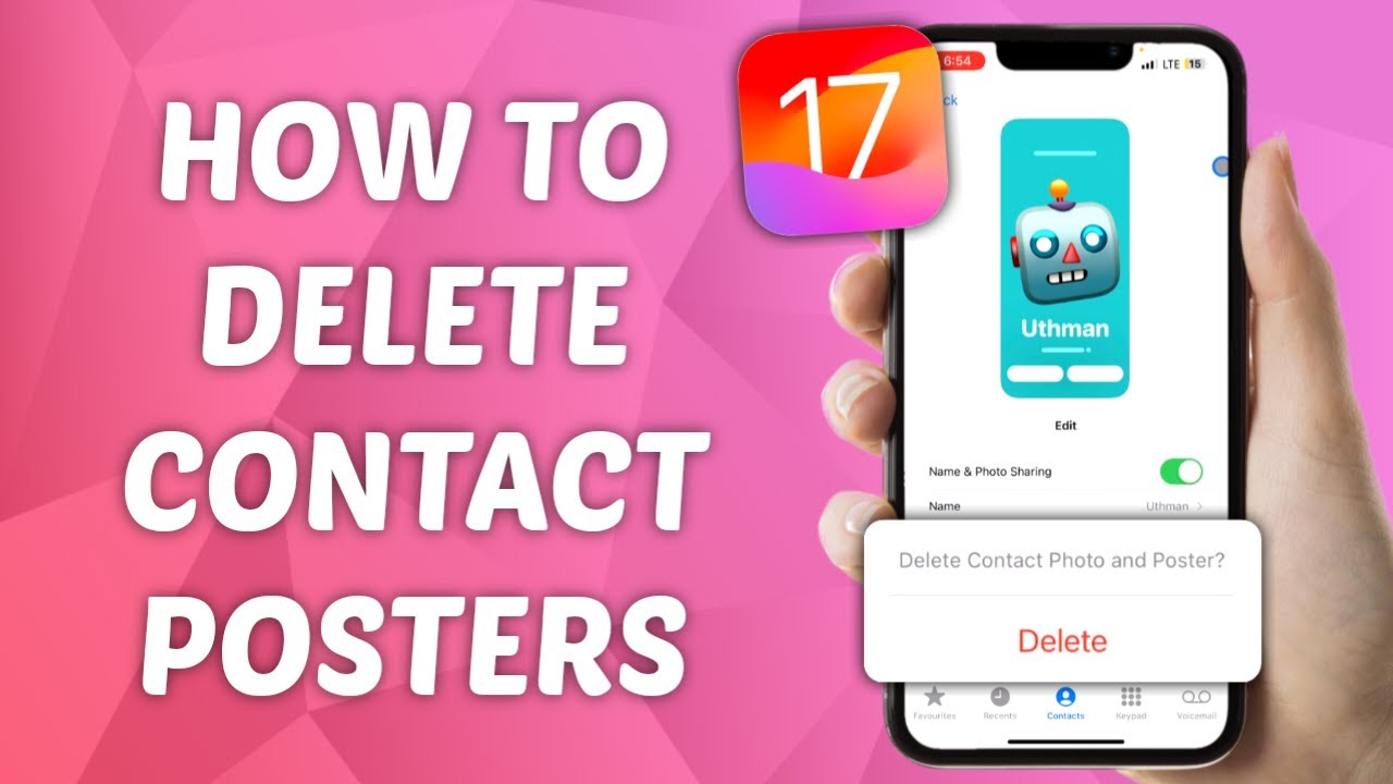 How to Delete Contact Poster on iPhone iOS 17 YouTube
