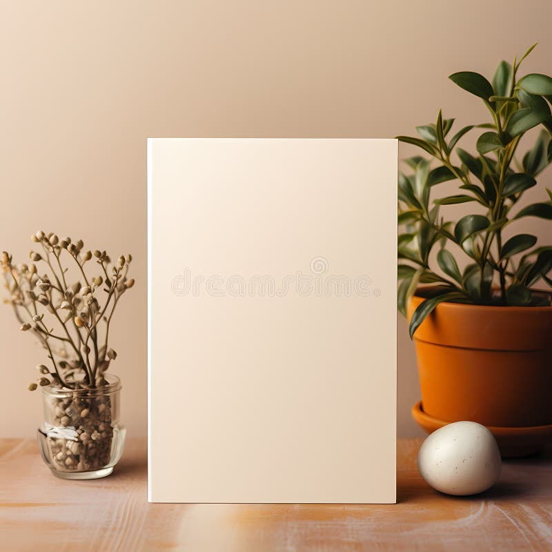 Mockup Card on Minimal Setting for Product Display Presentation Stock 