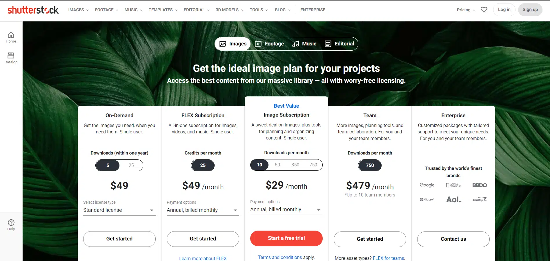 How to Buy an Enhanced Plan on Shutterstock?