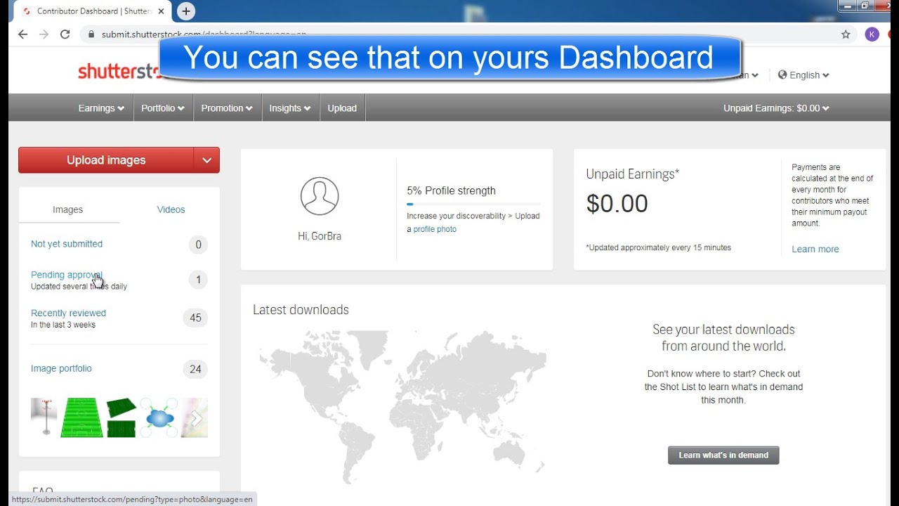 How to upload photo on Shutterstock YouTube
