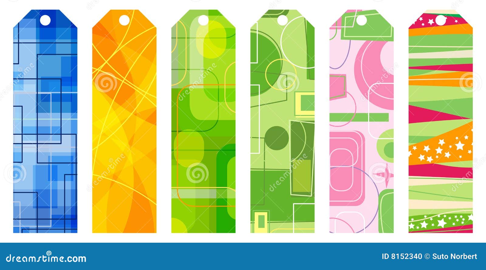 Retro bookmark set stock vector Illustration of business 8152340