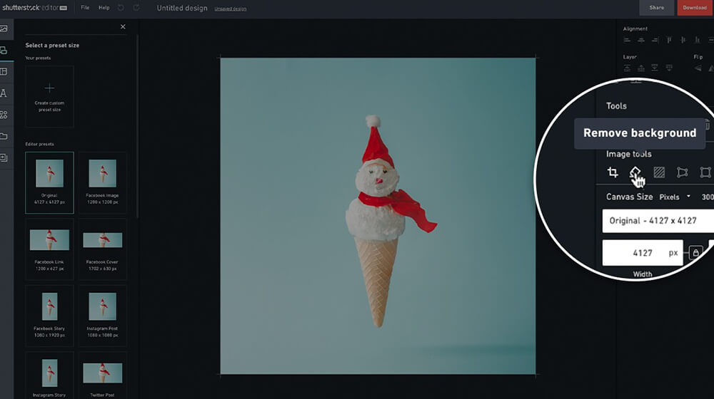 How to Erase Backgrounds in Shutterstock Editor
