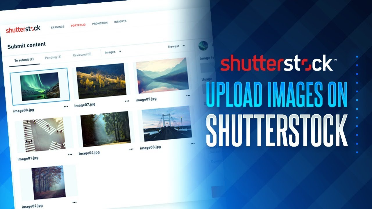 How to Upload Images on Shutterstock YouTube