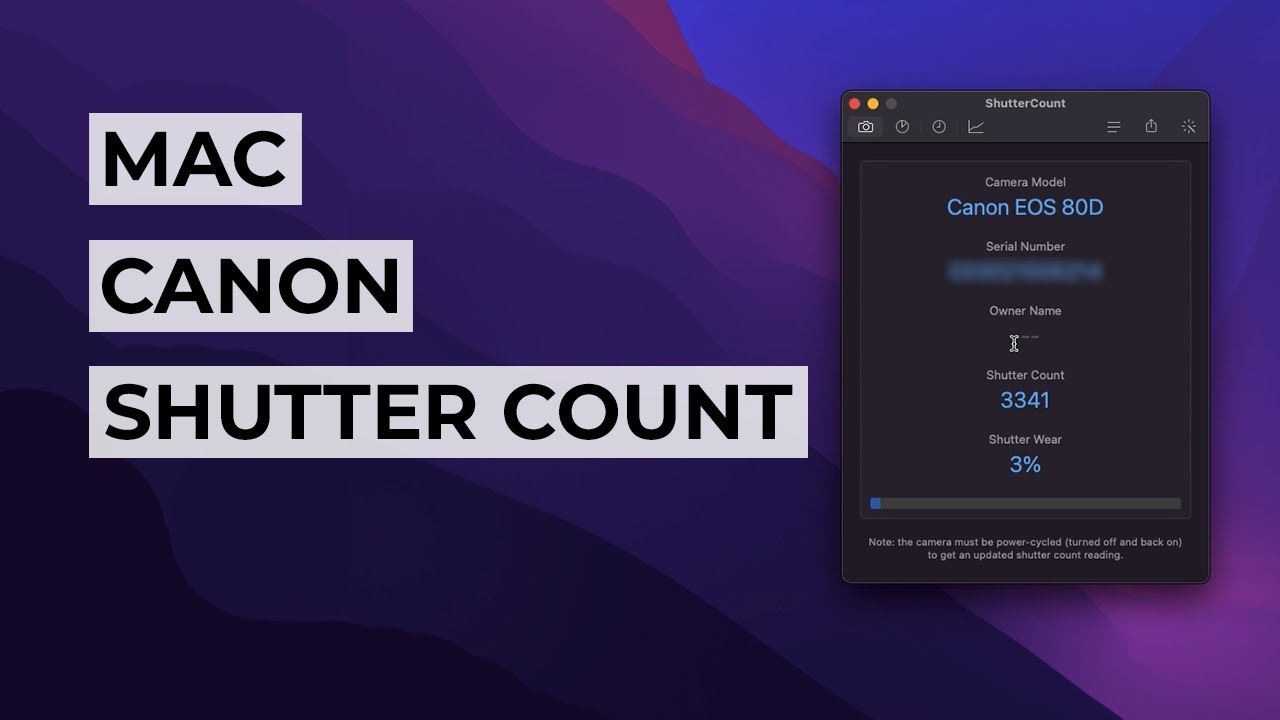 How to check your Canon Shutter Count on your Mac YouTube