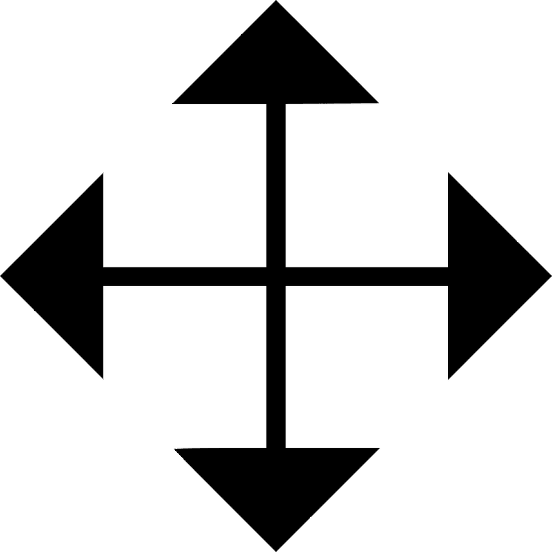 MultiDirectional Cursor Navigation Icon PNG free download