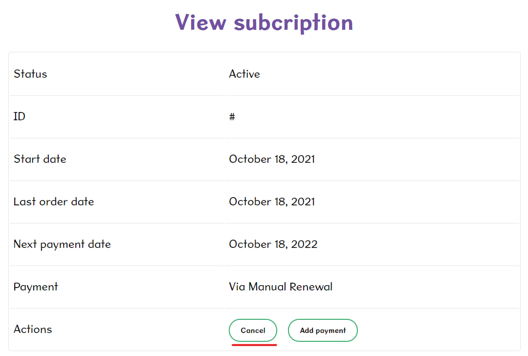 How to cancel automatic renewal Nessy