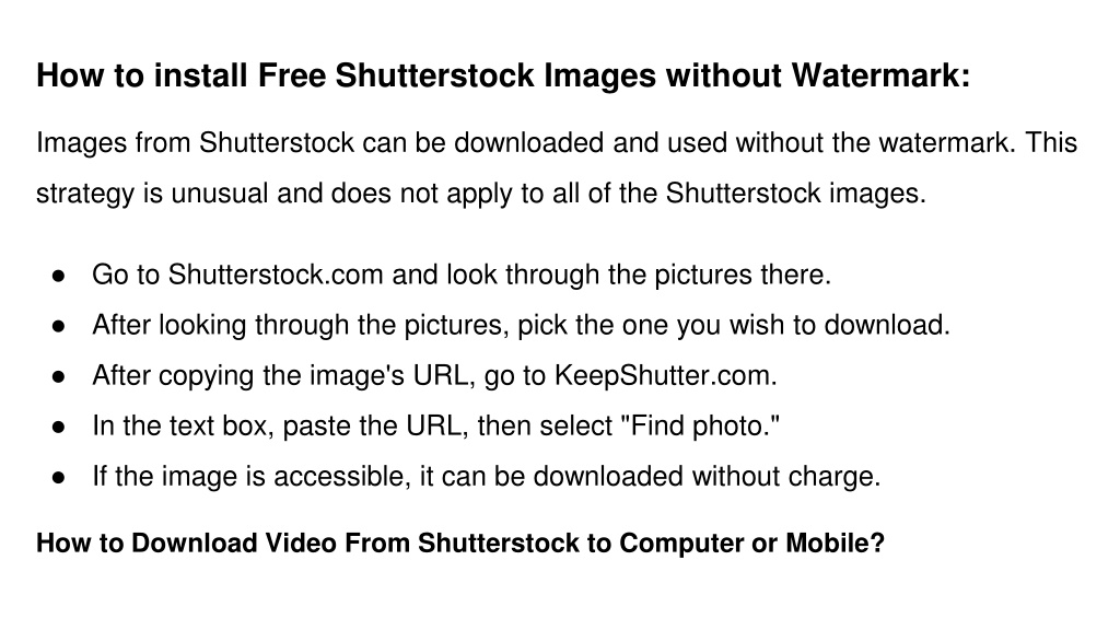 How to Download Free Content from Shutterstock