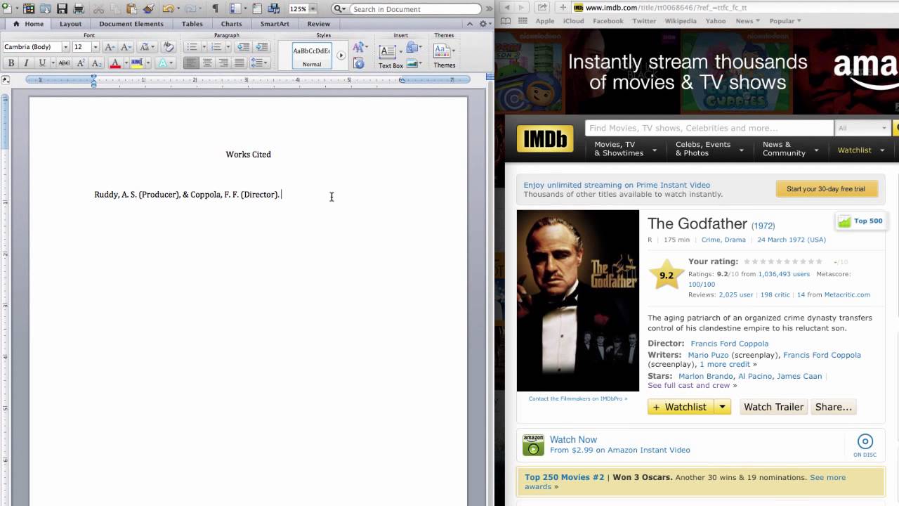 How to Cite a Motion Picture in APA Format YouTube